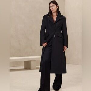 NWT! XL Banana Republic Isola Melton Hourglass Topcoat